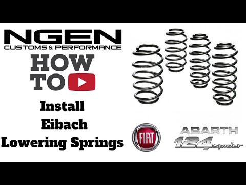 Видео: Установка занижающих пружин EIBACH на Fiat 124 Spider Abarth: КАК СДЕЛАТЬ!
