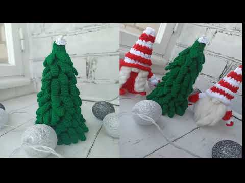 Видео: Как связать елку крючком. Новогодние идеи вязания.