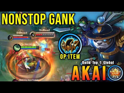 Видео: Безостановочный ганг!! Akai с новым предметом OP MVP! - Создайте топ-1 в мире Akai ~ MLBB