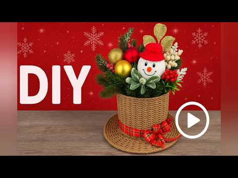 Видео: 🎩✨ Невероятный Новогодний Декор в Шляпе из веревки! 🎄🎅