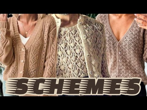 Видео: В моде сейчас эти жакеты, кардиганы. Схемы вязания. These jackets and cardigans are in fashion now.