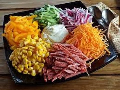Видео: Салат из КОЛБАСЫ! Как приготовить вкусный салат с колбасой?!