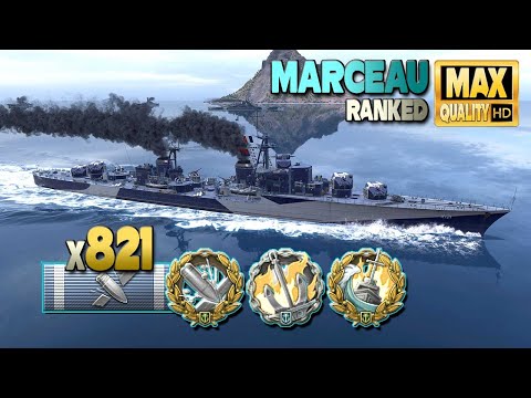 Видео: Эсминец Марсо: последняя надежда в ранговом бою - World of Warships