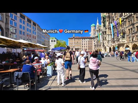 Видео: Весна в Мюнхене, Германия🇩🇪 Апрель 2025 Прогулка🌸– Цветы, Еда 🍣и Сезон Спаржи 4K