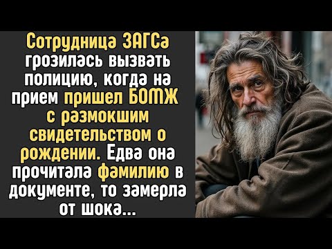 Видео: Сотрудница ЗАГСа грозилась вызвать полицию, когда пришел БОМЖ с размокшим свидетельством о рожде