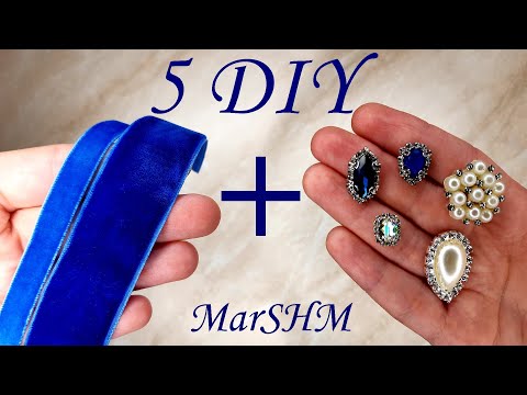 Видео: Топ 5 Школьные бантики Канзаши мастер класс Cobeads