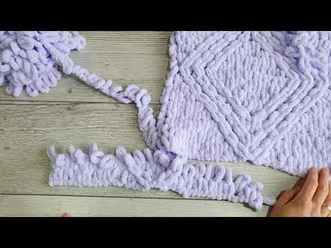 Видео: Подушка руками из Alize Puffy. Плюшевая подушка.