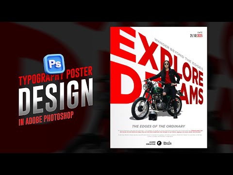 Видео: Современный дизайн плаката в Photoshop | Типографский дизайн плаката | Adobe Photoshop Designs