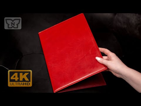 Видео: Папка из кожи для документов на подпись. Бесплатная выкройка в PDF