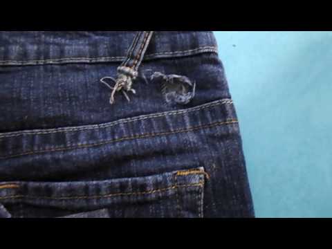 Видео: РЕМОНТ ДЖИНСОВ.ВЫРВАННЫЕ ШЛЕВКИ.