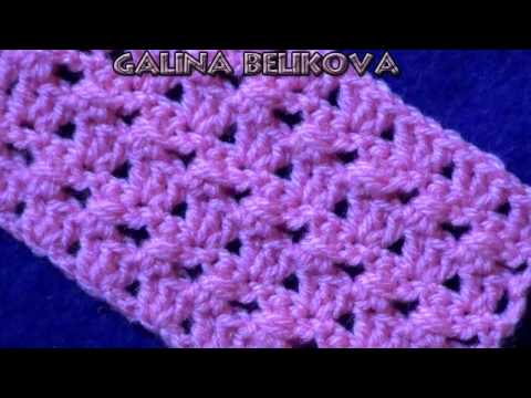 Видео: Ажурный узор с перекрещенными столбиками