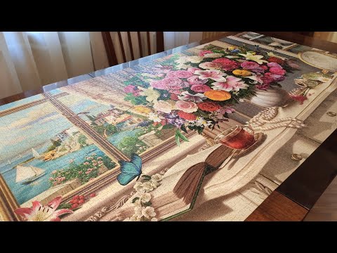 Видео: Сборка пазла "Летние цветы" | Castorland 4000