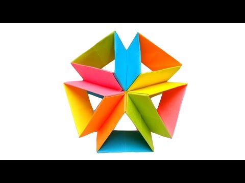 Видео: Многогранник из бумаги. Поделки оригами