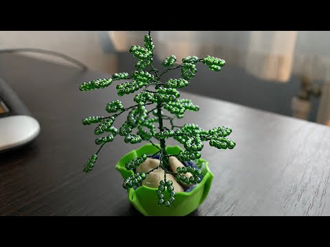 Видео: Дерево з бісеру друга частина