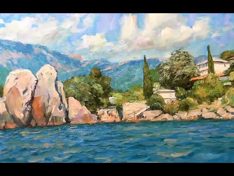 Видео: 🔝 ХуДоЖнИкИ | Живопись | Рисуем вместе | Бухта Чехова в Гурзуфе | Георгий Харченко