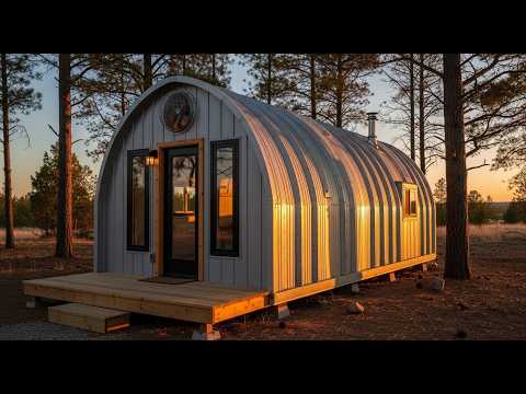 Видео: Доступные решения для жизни: крошечные дома Quonset Hut для всех