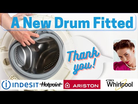 Видео: Как заменить барабан, бак и емкость для воды в стиральной машине Hotpoint Indesit Ariston Whirlpool