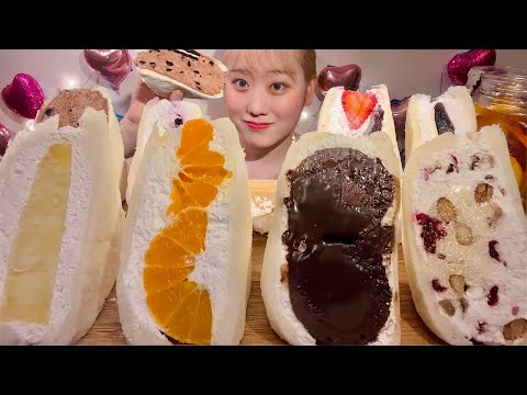 Видео: ASMR Фруктовый бутерброд【русские субтитры】【Mukbang/ Eating Sounds】