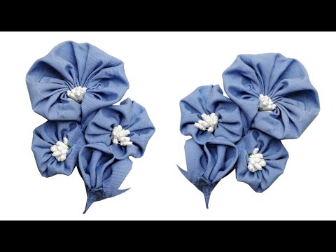 Видео: Цветок из ткани. Мастер класс | Flower made of fabric. DIY
