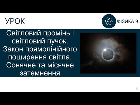 Видео: Фізика 9. Урок - Світловий промінь і світловий пучок. Закон прямолінійного поширення світла