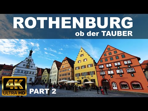 Видео: Ротенбург - Германия - Улицы Германии - Жизнь в Германии - 4K UHD