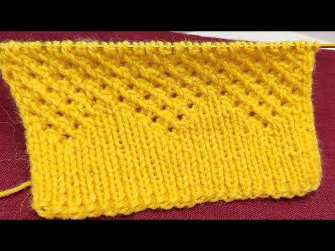 Видео: Ажурная резинка спицами / Как связать резинку спицами