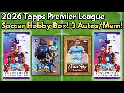 Видео: Дебют Topps в Английской Премьер-лиге! 3 авто/мемориала и 4 номера! Футбольный набор Topps Englis...