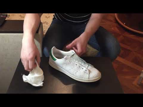 Видео: ВОССТАНАВЛИВАЕМ КОЖУ. УБИРАЕМ ЦАРАПИНЫ С ADIDAS STAN SMITH.