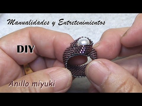Видео: DIY - 💍💍Anillo miyuki con perlas -Miyuki ring with pearl-خاتم ميوكي باللؤلؤ- Кольцо Миюки с жемчугом