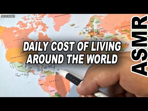 Видео: ASMR: Картографирование стоимости жизни по всему миру с помощью Daily Essentials | ASMR-картограф...