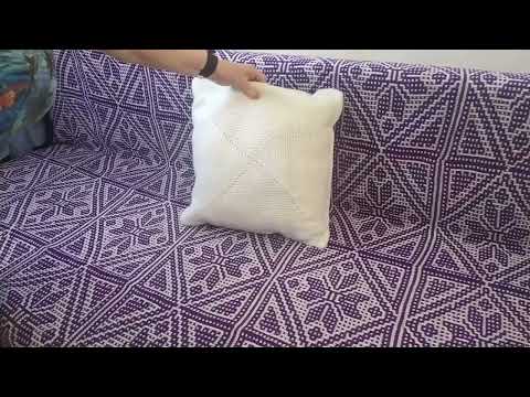 Видео: Плед готов. Вязание на машине. Мозаичная схема.