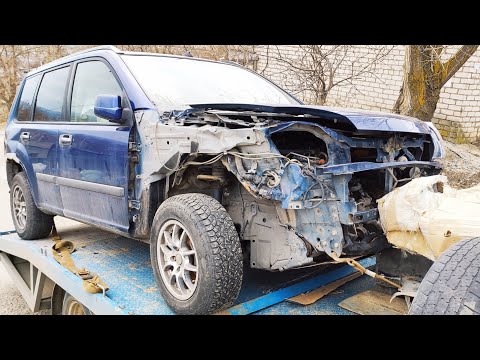Видео: ❌ БЕДОЛАГА Nissan X-Trail. После ЛОБОВОГО удара. ЧАСТЬ 1