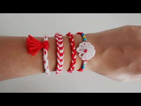 Видео: Как сделать Мартеницу | Браслет из ниток в домашних условиях | Идеи браслетов ручной работы