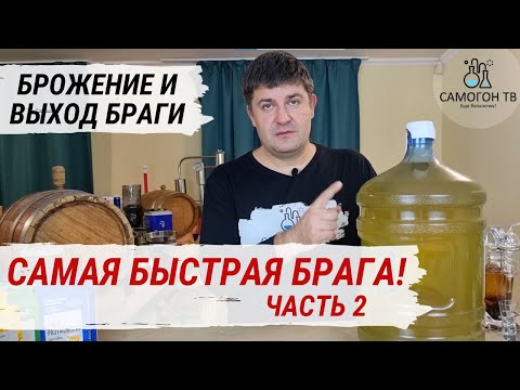 Видео: САМАЯ БЫСТРАЯ БРАГА! Брожение и выход браги. Часть 2
