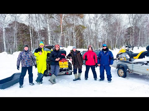 Видео: Весенняя покатушка на снегоходах Тайга, Стелс, BRP. Капаем снегоходы. Очень много снега в этом году.