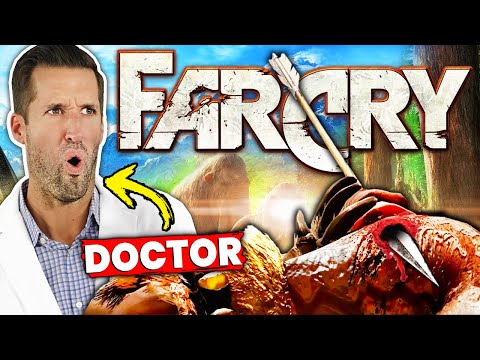 Видео: ВРАЧ смотрит самые дикие анимации лечения из Far Cry Primal
