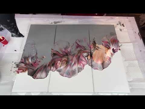 Видео: #40- 3 шт. Dutch Pour **Потрясающие розовые POPS** Акриловая краска для заливки