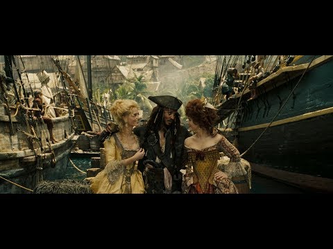 Видео: Джек Воробей замечает пропажу корабля. Гектор Барбосса украл корабль. Джек украл кусок карты. HD