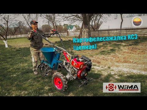 Видео: Картофелесажалка цепная КС3, ПОСАДКА КАРТОШКИ. WEIMA. 06.04.2024-UHD60.