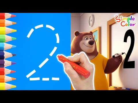 Видео: Какие цифры напишет кролик на доске? | Цифры для детского сада | simplecolor