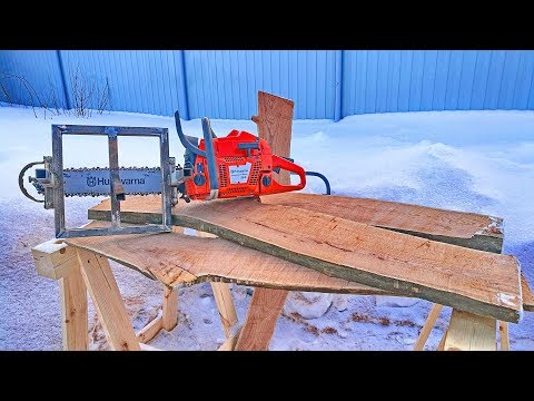 Видео: Рамка для бензопилы Хускварна 365. Husqvarna 365 frame for slabs.