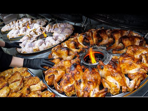 Видео: 500 куриц продают каждый день?! Невероятная корейская жареная курица - Корейская уличная еда