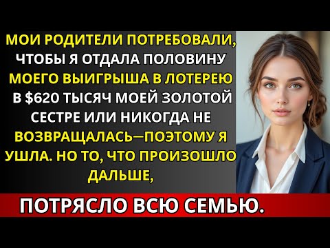Видео: Родители потребовали отдать половину выигрыша $620K сестре-любимице — я просто исчезла.
