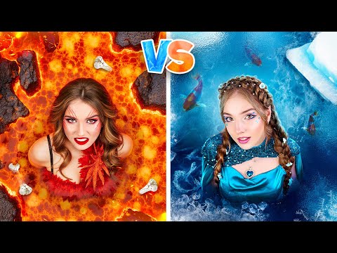 Видео: Горячая vs Холодная Пара! Моя Девушка - Огненная vs Ледяная