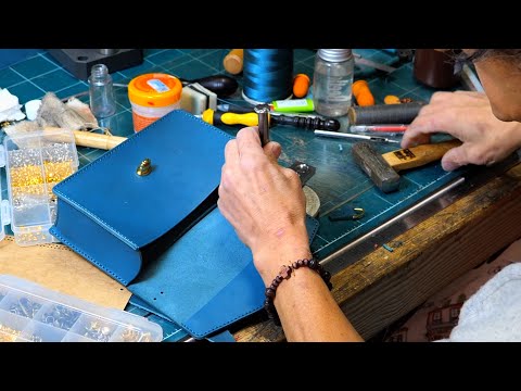 Видео: Процесс изготовления красивой сумки через плечо из итальянской кожи Botero.