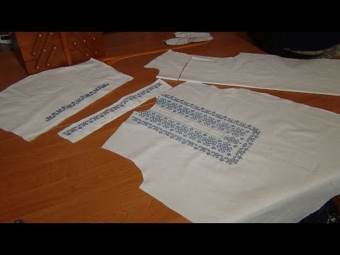 Видео: Как кроить мужскую рубашку с вышивкой (вышиванку)
