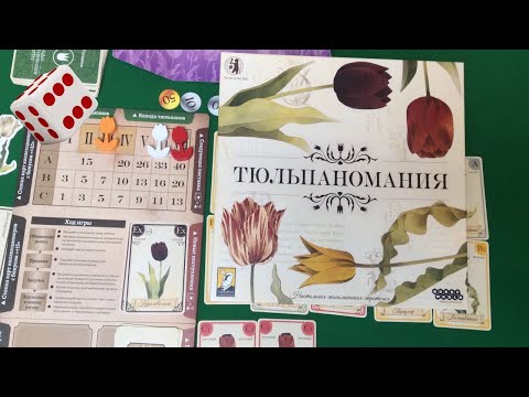 Видео: Тюльпаномания I Играем в настольную игру. Tulip Bubble board game.