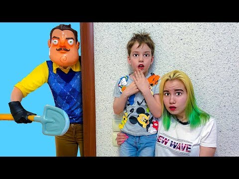 Видео: Привет сосед приснился в страшном сне! Дети следят за Hello neighbor !