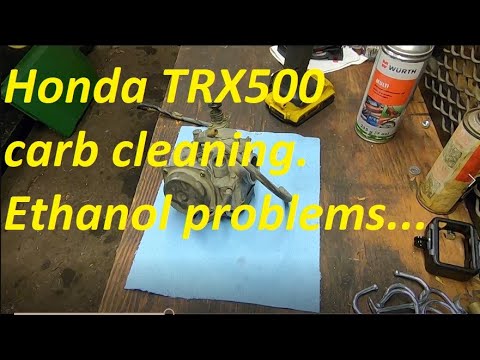 Видео: Проверка, чистка, сборка карбюратора Honda TRX450 или TRX500.