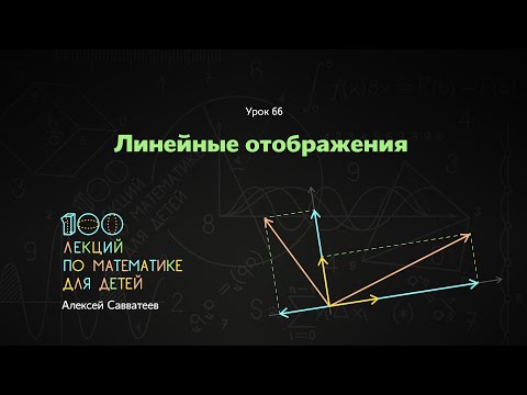 Видео: 66. Линейные отображения прямой и плоскости. Алексей Савватеев. 100 уроков математики